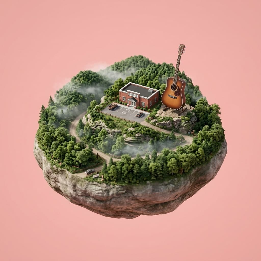Illustrated diorama representing Tennessee